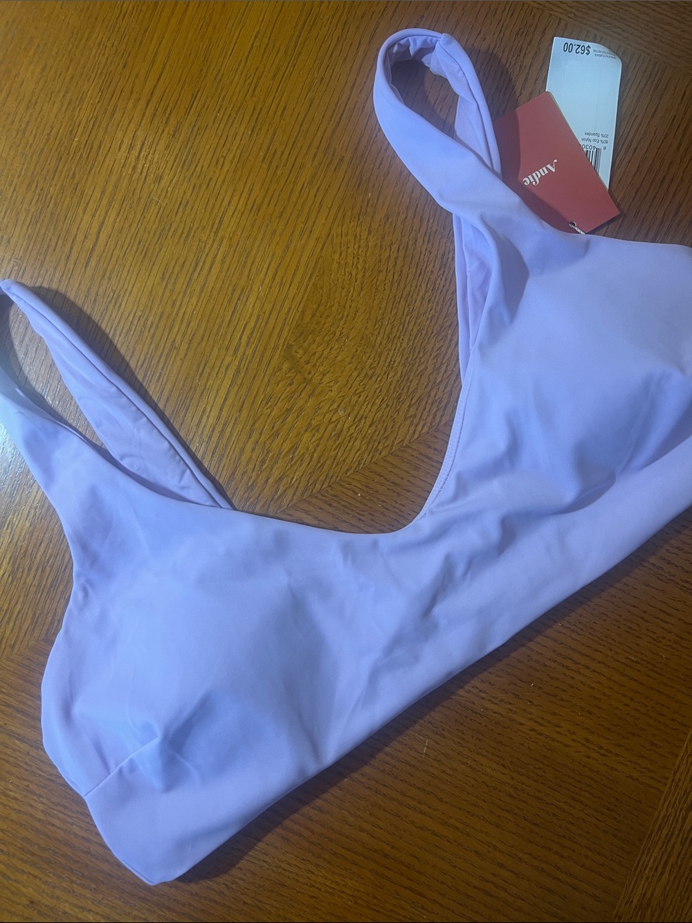 NWT Andie Lavender Scoop Bikini Top
